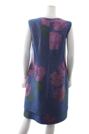 Dries Van Noten Sleeveless Metallic Jacquard Dress