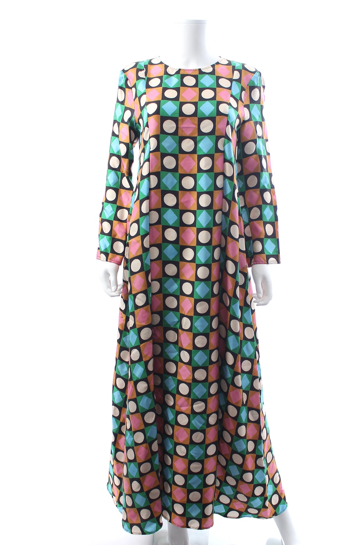 La Double J Trapezio Silk Printed Maxi Dress