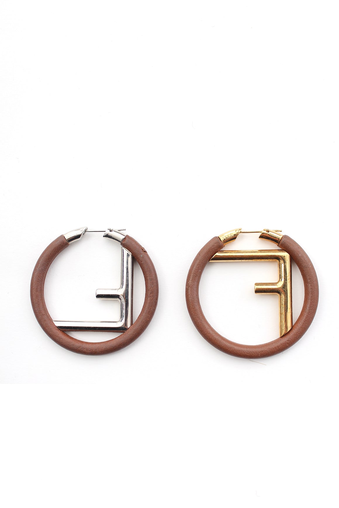 Fendi F is Fendi Logo Hoop Earrings