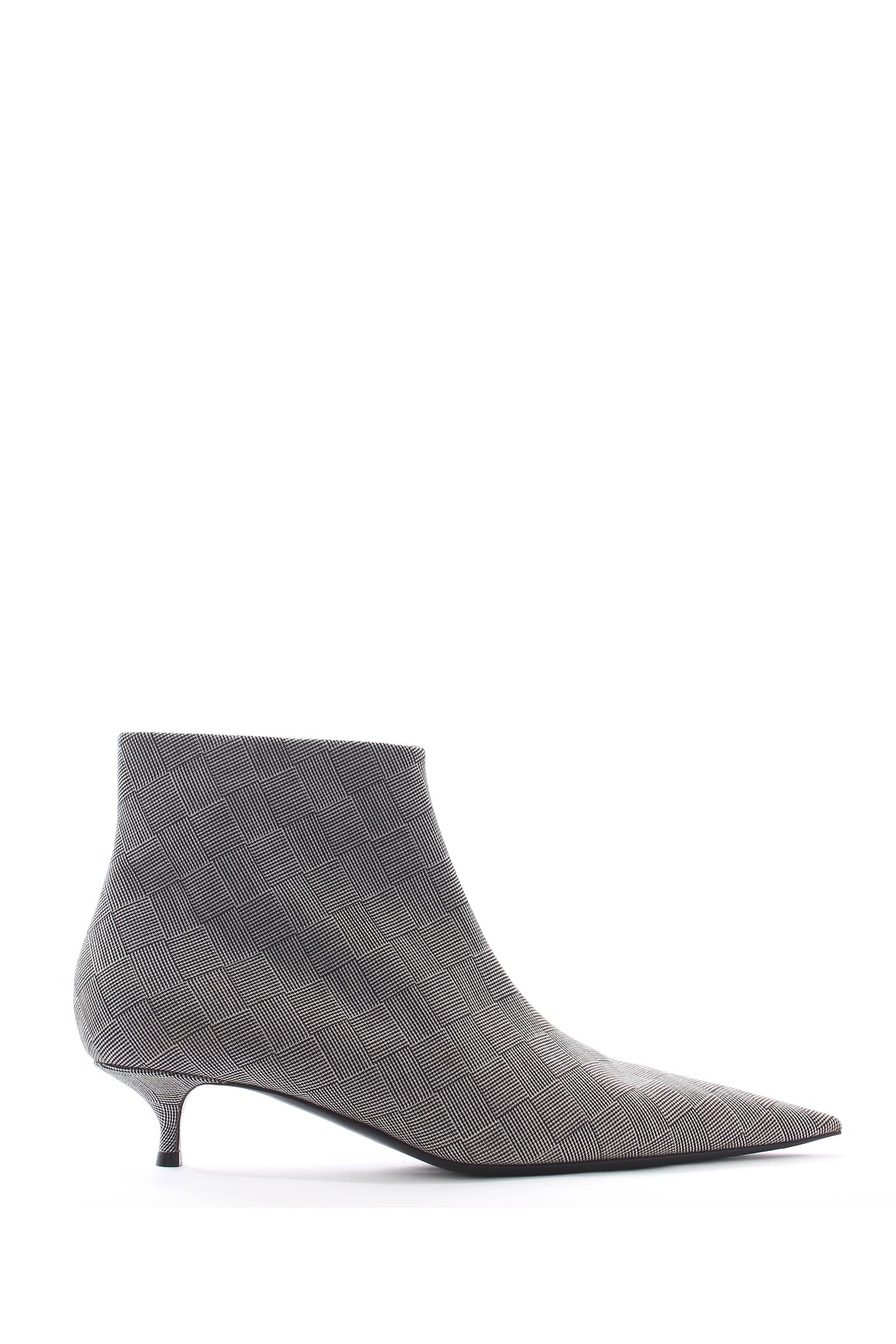Balenciaga Knife Checked Wool Ankle Boots