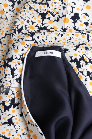 Celine Daisy Printed Crepe Dress - Runway Collection