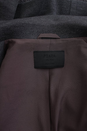 Prada Wool-Knit Single-Breasted Jacket