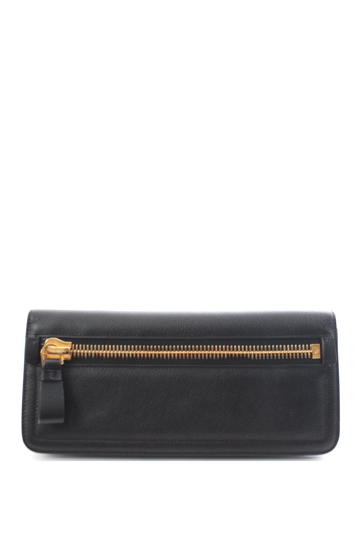 Tom Ford Zip Leather Flap Clutch Bag