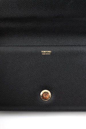 Tom Ford Zip Leather Flap Clutch Bag