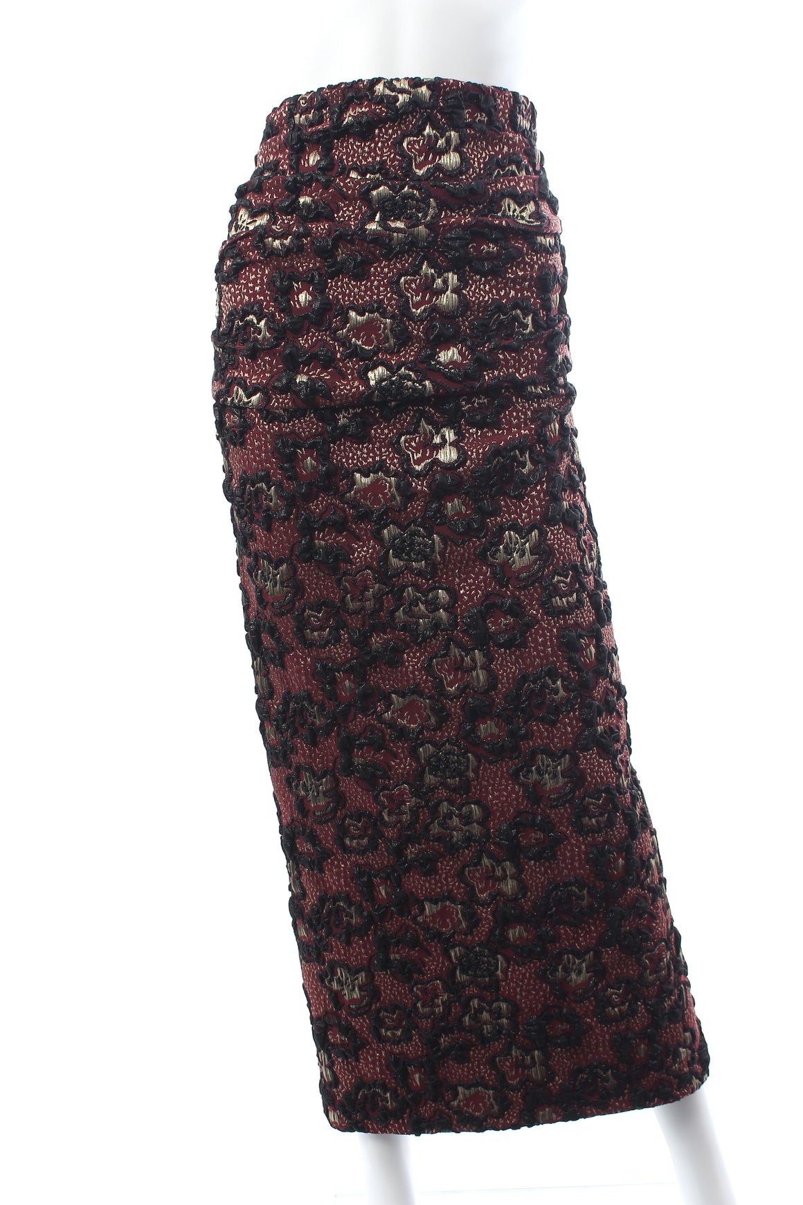 Miu Miu Metallic Brocade Midi Skirt