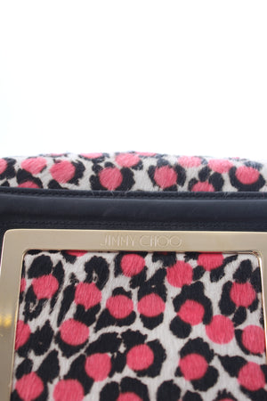 Jimmy Choo Ava Printed Pony Hair and Leather Crossbody Bag