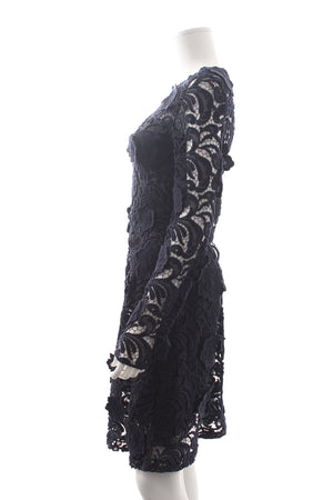 Prada Crochet-Lace Flower Dress