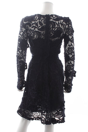 Prada Crochet-Lace Flower Dress
