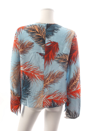 Emilio Pucci Silk Feather Print Blouse