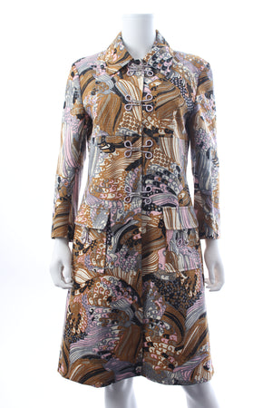 Dolce & Gabbana Psychedelic Cotton-Blend Jacquard Trench Coat