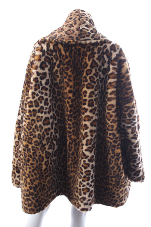 Dolce & Gabbana x Kim Oversized Leopard Printed Faux Fur Coat