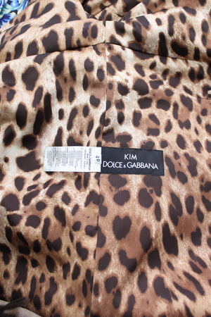 Dolce & Gabbana x Kim Oversized Leopard Printed Faux Fur Coat