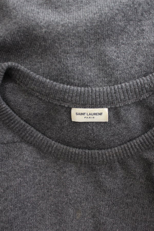 Saint Laurent Elbow Patch Cashmere Sweater