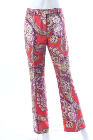 Etro Printed Silk Trousers