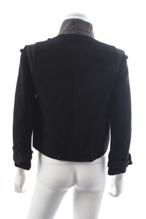 Chloe Contrast-Collar Twill Jacket