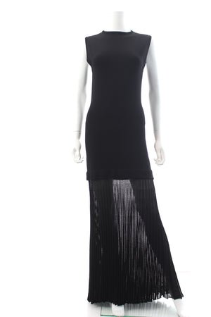 Toteme Plissé Knitted Evening Maxi Dress