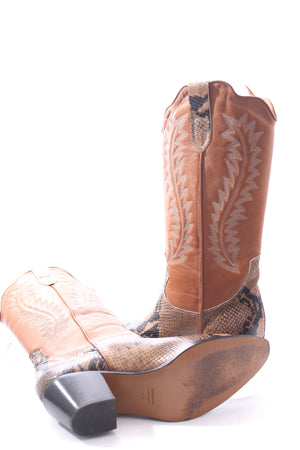 Paris Texas Rosario 60 Snakeskin-Embossed Leather Western Boots
