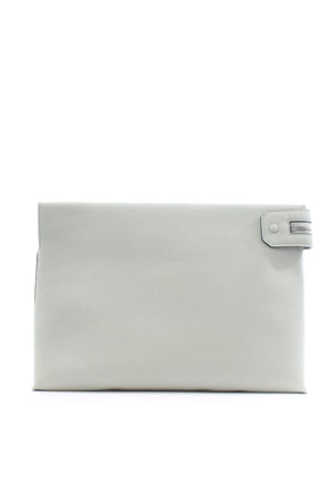 Valextra Grained Leather Clutch Bag