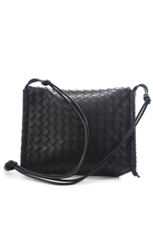 Bottega Veneta BV Medium Fold Intrecciato Leather Crossbody Bag