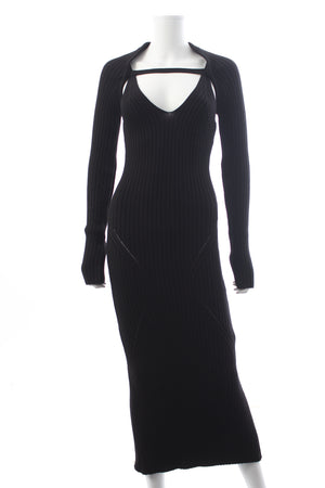 LVIR Ribbed-Knit Midi Dress and Cardigan Set