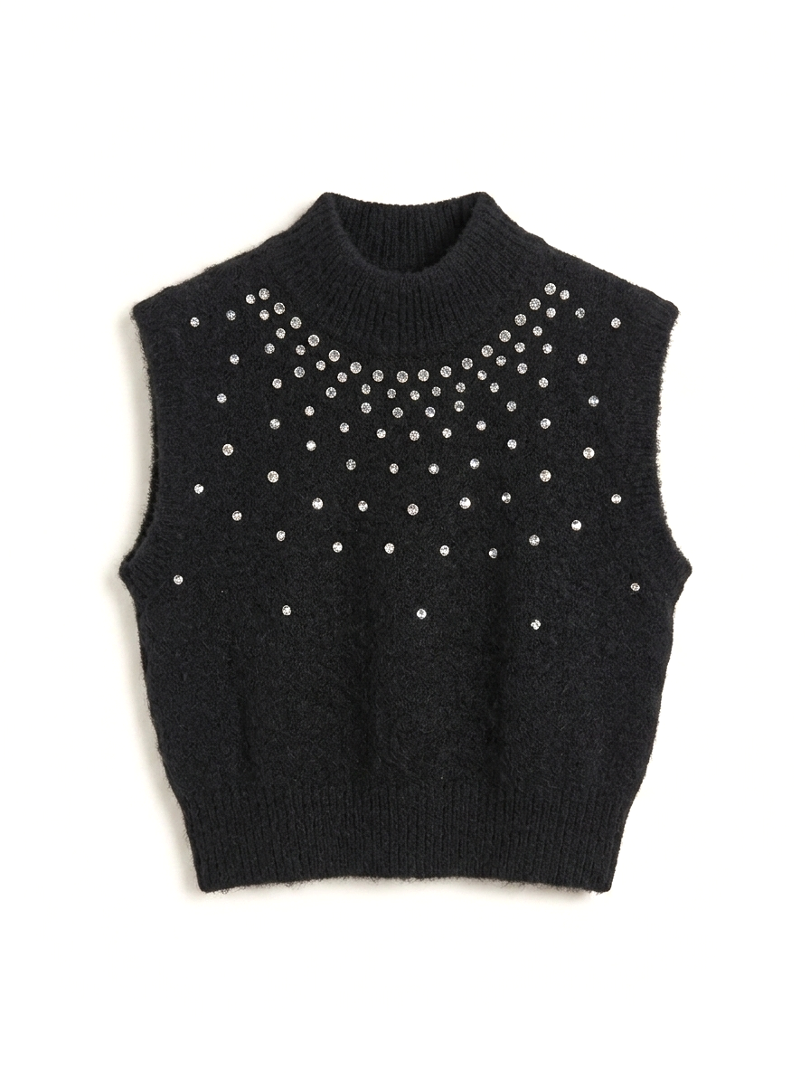 Alessandra Rich Embellished Mohair-Blend Knitted Sweater