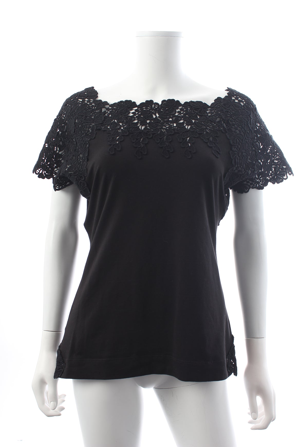 Ermanno Scervino Lace-Trimmed Cotton Top