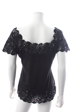 Ermanno Scervino Lace-Trimmed Cotton Top