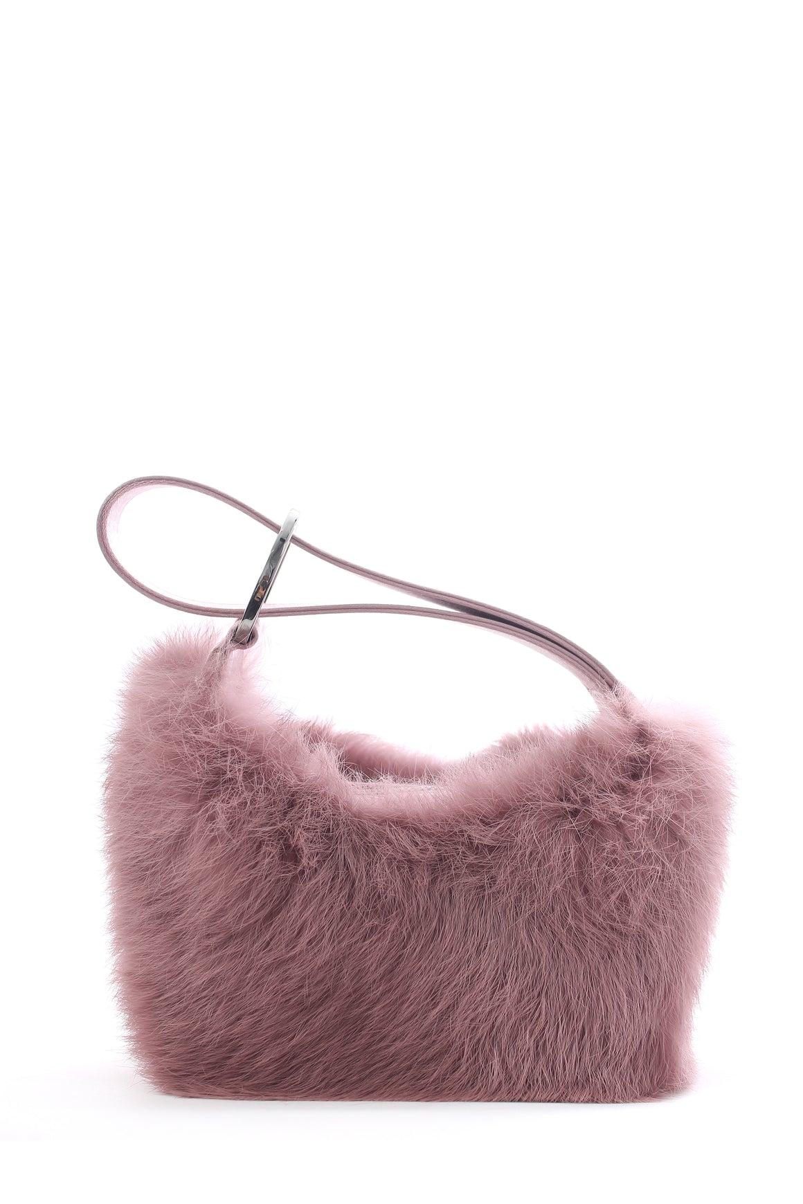 Vintage Gucci Tom Ford Fur-Trimmed Satin Mini Bag