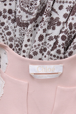 Chloe Ruffled Silk Printed Blouse