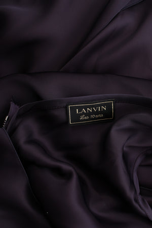 Lanvin Les 10 Ans Sleeveless Draped Back Satin Dress