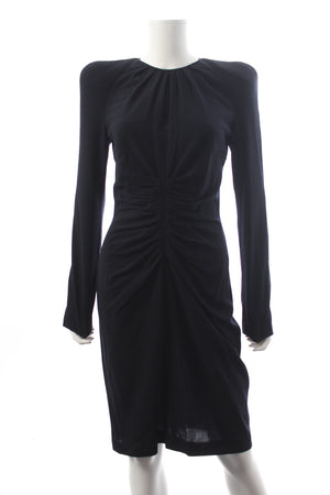 Givenchy Zippered Ruched-Waist Crepe Dress