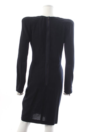 Givenchy Zippered Ruched-Waist Crepe Dress