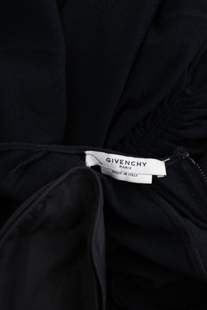 Givenchy Zippered Ruched-Waist Crepe Dress