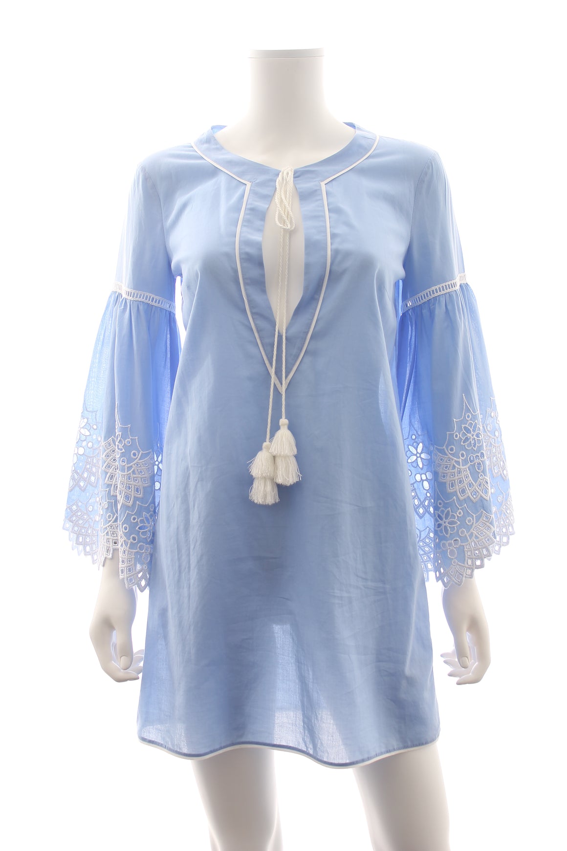 Ermanno Scervino Beachwear Embroidered Cotton Mini Dress