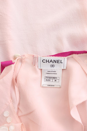 Chanel Ribbon-Trimmed Sleeveless Silk Top