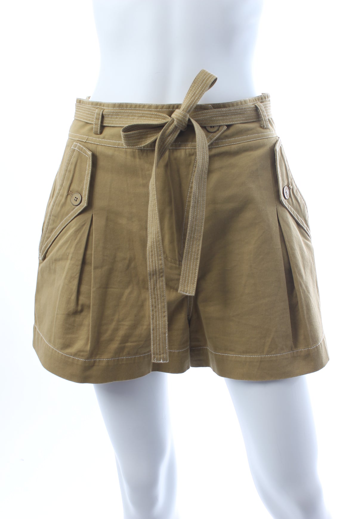 Ulla Johnson Belted Cotton Utility Shorts