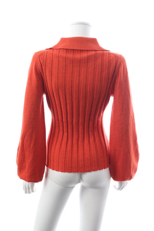 Temperley London Ribbed-Knit Merino Wool Sweater