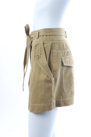 Ulla Johnson Belted Cotton Utility Shorts