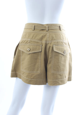 Ulla Johnson Belted Cotton Utility Shorts