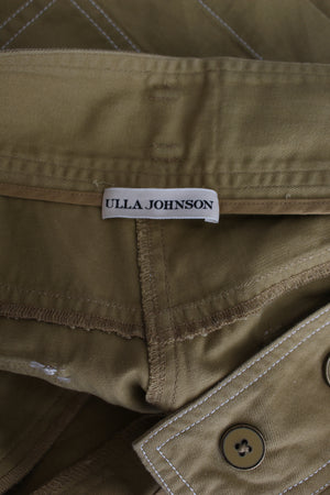 Ulla Johnson Belted Cotton Utility Shorts