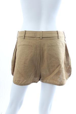 Zimmermann Brighton Belted Linen and Cotton-Blend Shorts