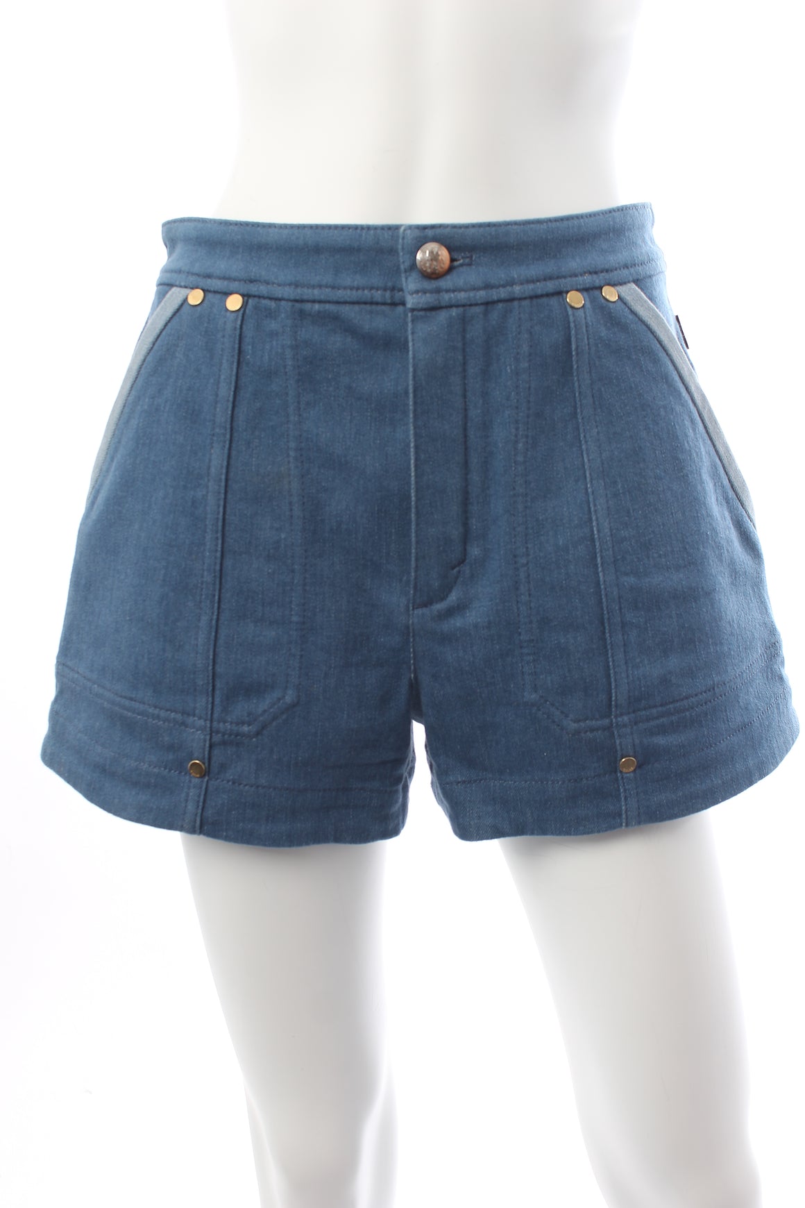 Chloe Two-Tone Denim Shorts