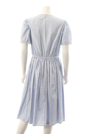 Miu Miu Chambray Striped Midi Dress