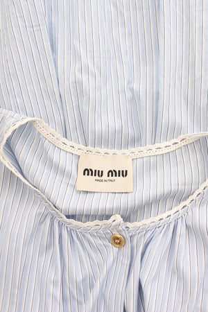 Miu Miu Chambray Striped Midi Dress