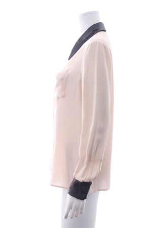 Miu Miu Sequin Embellished Silk Shirt