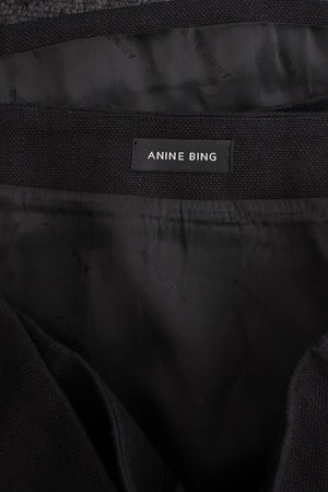 Anine Bing Natalia Linen Wrap Front Mini Skirt