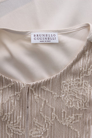 Brunello Cucinelli Embellished Silk Blouse
