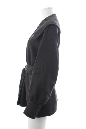 Ganni Belted Wool-Blend Jacket