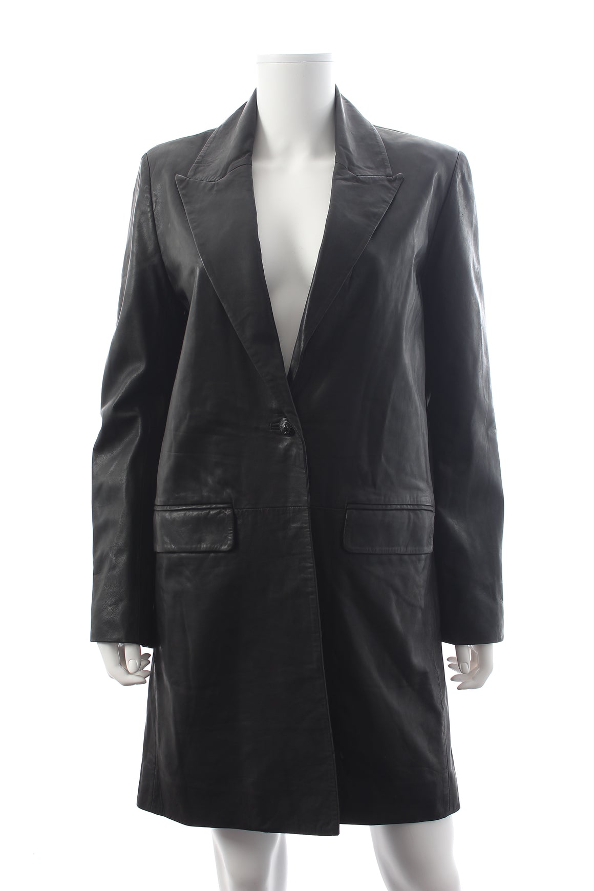 Zadig & Voltaire Monarque Leather Single-Breasted Coat