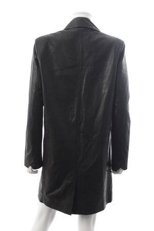 Zadig & Voltaire Monarque Leather Single-Breasted Coat